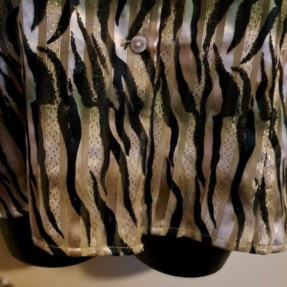 Jaipur zebra print button Down Blouse size XL - Picture 5 of 7